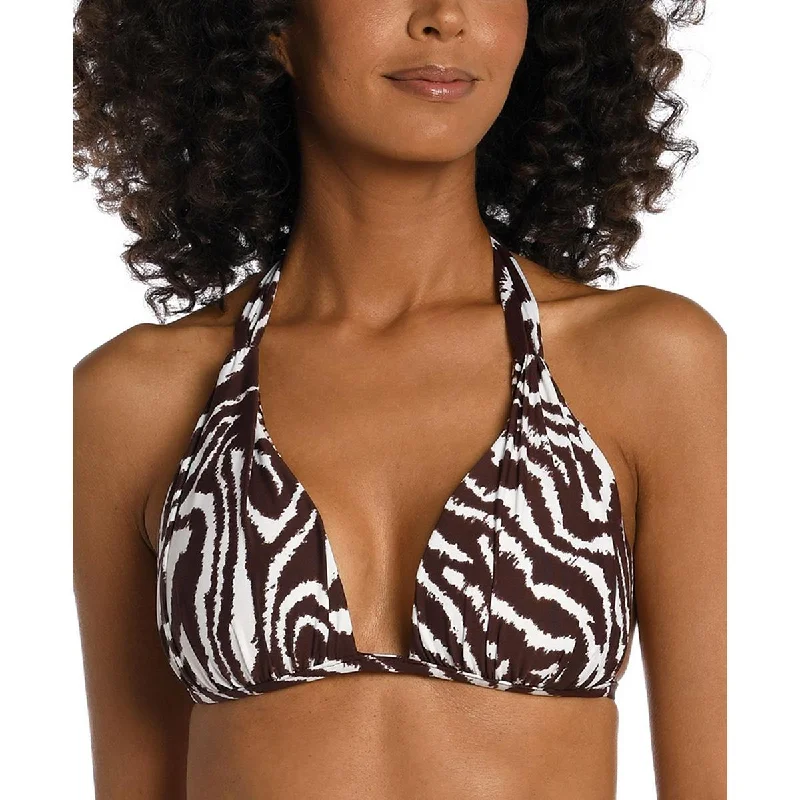 La Blanca Womens Printed Reversible Bikini Swim top