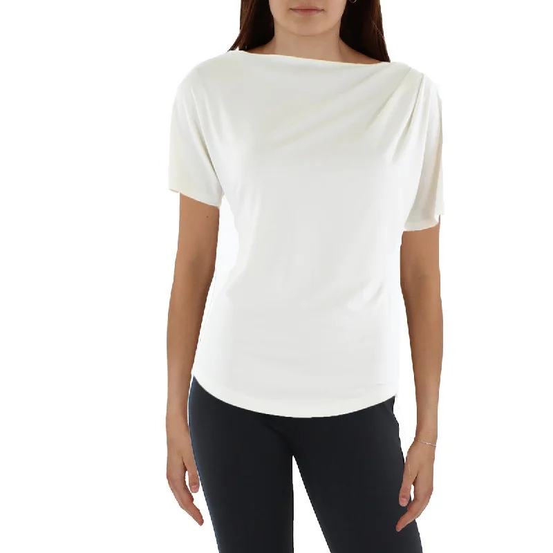 Lauren Ralph Lauren Womens Gathered Tee Pullover Top