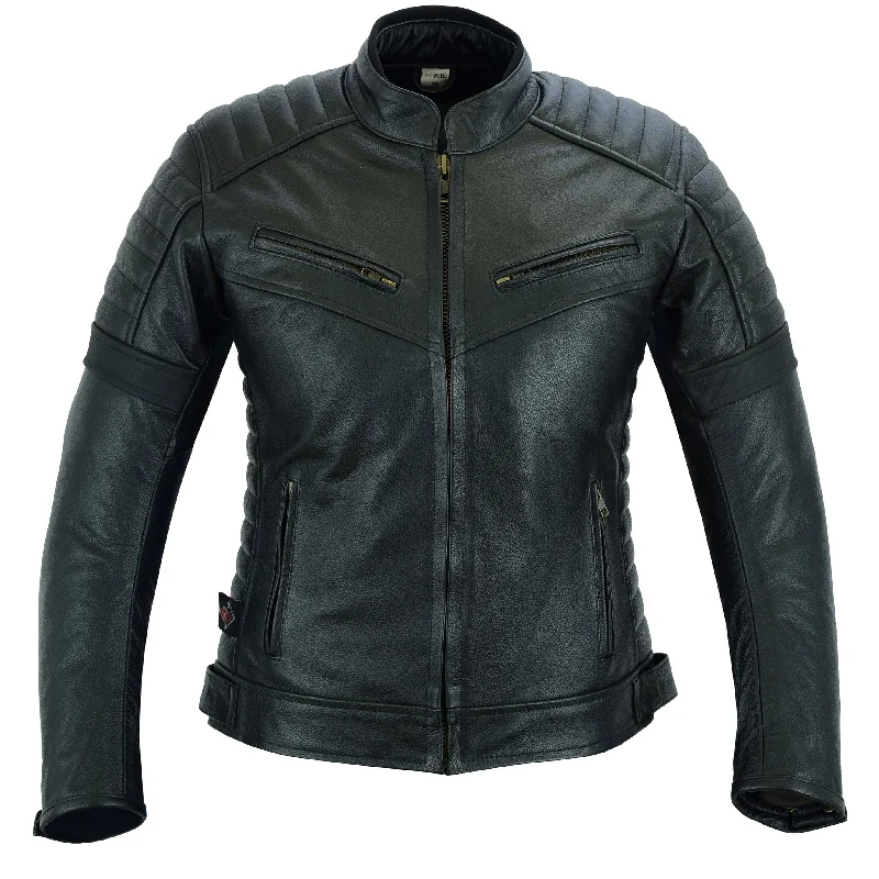 Womens Sturgis Black Leather Motorcycle Jacket