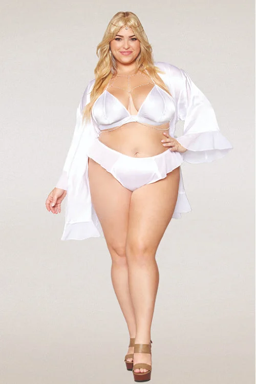 Making It Easy- Curvy Size Bralette & Robe Set