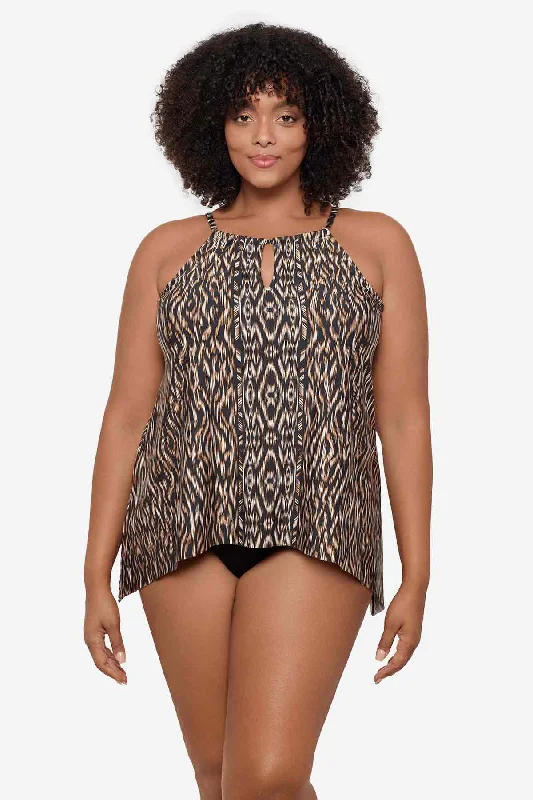 Plus Size Topkapi Peephole Tankini Top