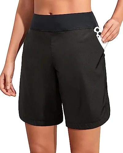 Pockets High Waist UPF 50+ Bathing Shorts