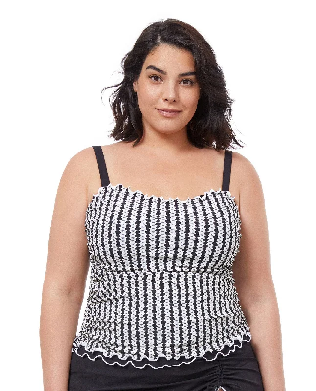 Profile By Gottex Enya Plus Size Shirred Underwire Tankini Top