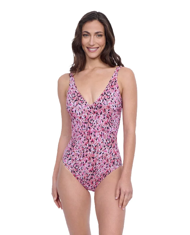 Profile By Gottex Exclusive V-Neck One Piece Swimsuit