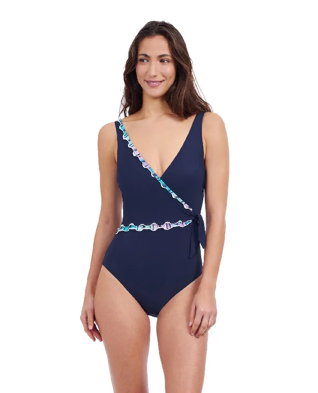 Profile By Gottex Harmony Knotted Surplice One Piece Swimsuit