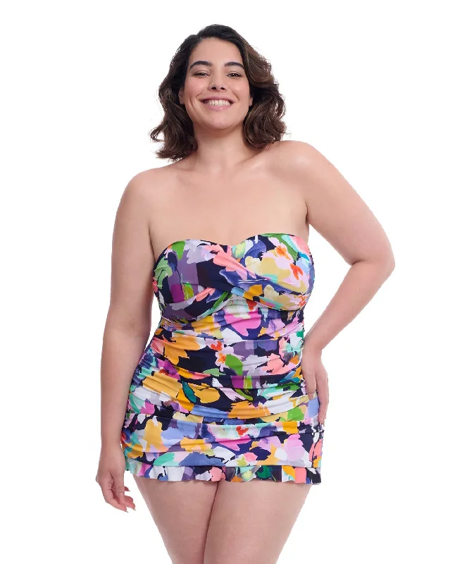 Profile By Gottex Holi Plus Size Underwire Bandeau Swimdress