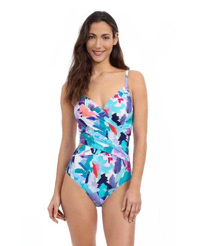 Profile By Gottex Holi V-Neck Surplice One Piece Swimsuit