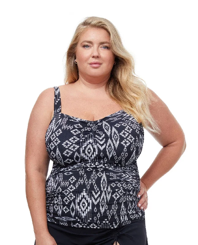 Profile By Gottex Peruvian Nights Plus Size Sweetheart Underwire Tankini Top