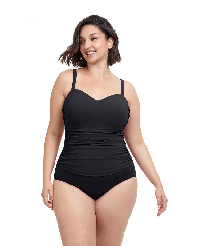 Profile By Gottex Tutti Frutti Plus Size Scoop Neck Shirred One Piece Swimsuit