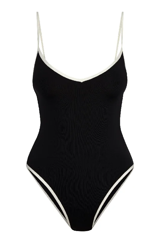 Ravello One Piece - Black/Ivory