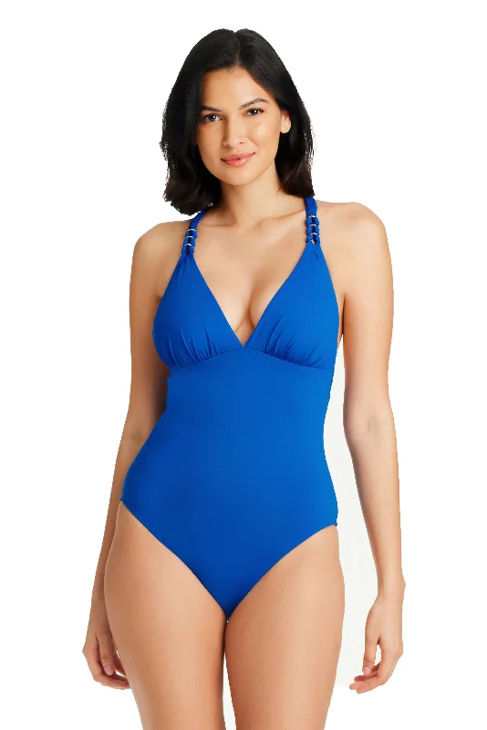 Ring Master V Neck One Piece Swimsuit