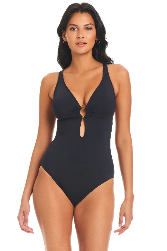 Ring Me Up Cross-Back One-Piece Swimsuit