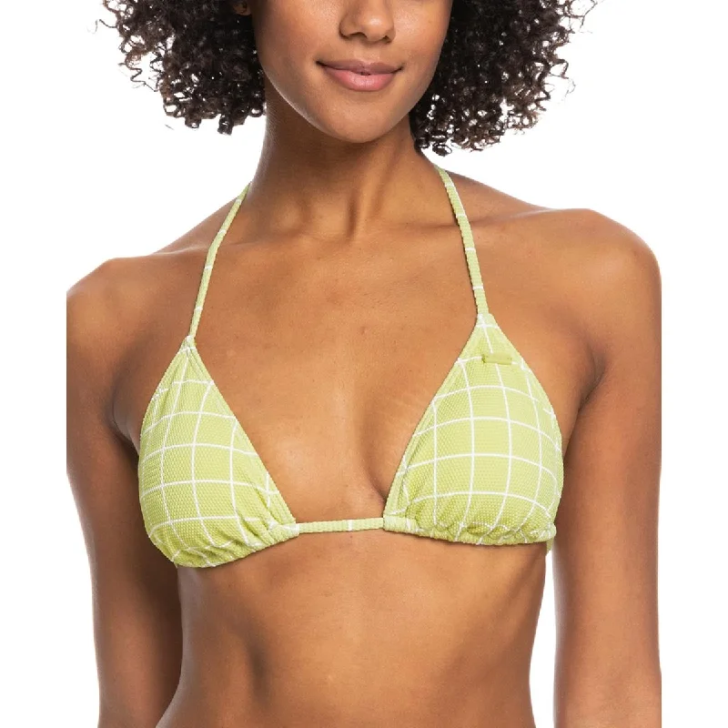 Roxy Womens Textured Bikini Bikini Swim top