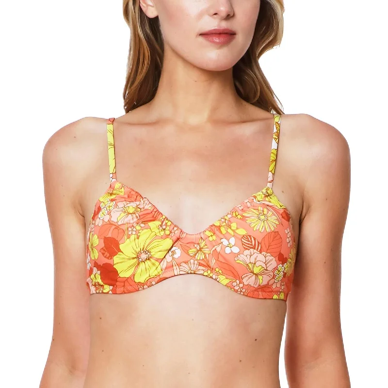 Sanctuary Womens Underwire Floral Bikini Swim top