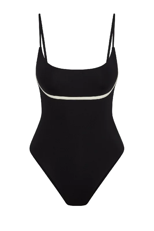 Sausalito One Piece - Black/Ivory