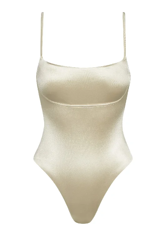 Sausalito One Piece - Champagne Shiny Jersey