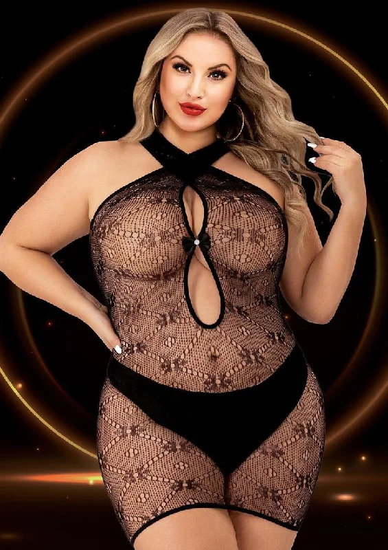 Sexy & Bold- Curvy Size Fishnet Dress