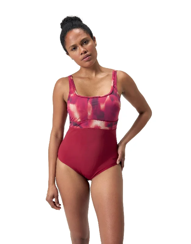 Shaping Contour Eclipse Swimsuit - Red/Purple