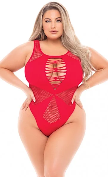 She's A Heartbreaker- Plus Size  Bodysuit