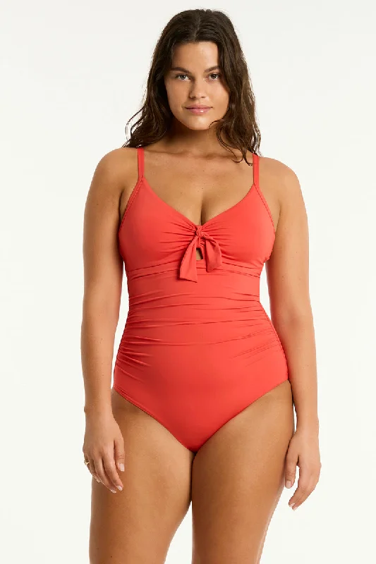 Essentials Edit Tie Front DD/E One Piece