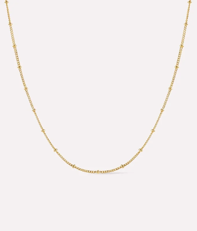 Small Ball Chain Necklace - Ana Gold