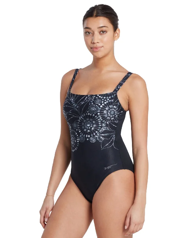 Stellar Adjustable Classicback Swimsuit - Black/White