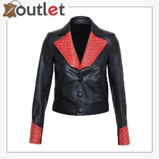 Studded Biker Leather Jacket