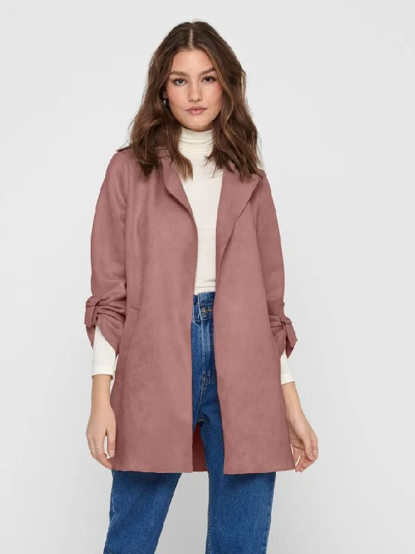 SUEDE REAL LEATHER COAT FOR WOMEN