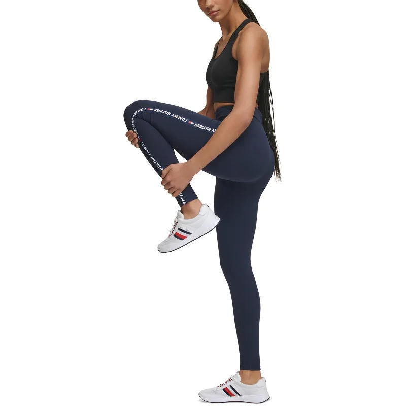 Tommy Hilfiger Sport Womens High Rise Full Length Athletic Leggings