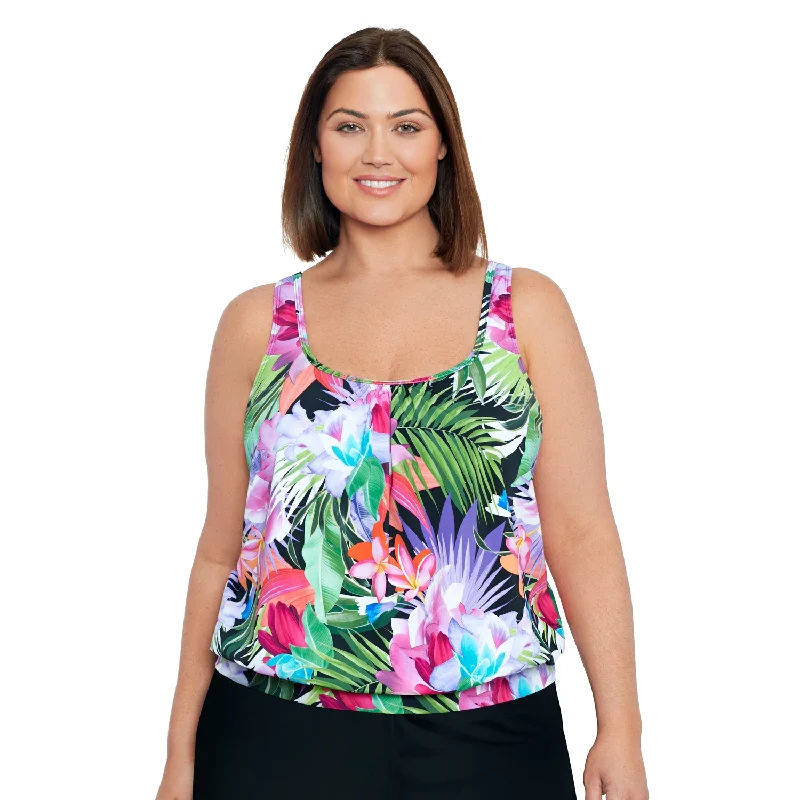 Women's Tankini Swimsuit Top with Underwire and Bra Back - Lush Life