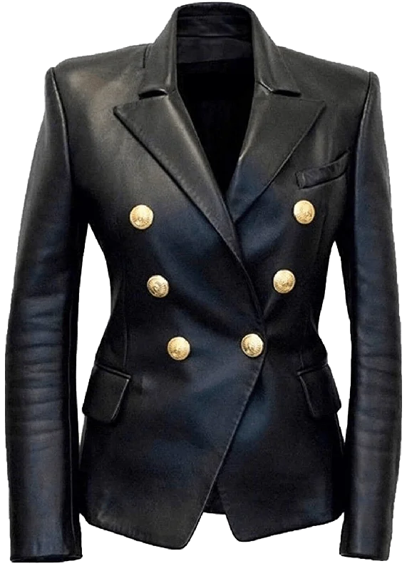 Women’S Kim Kardashian Black Real Leather Jacket | Women's Kim Kardashian Real Black Leather Jacket