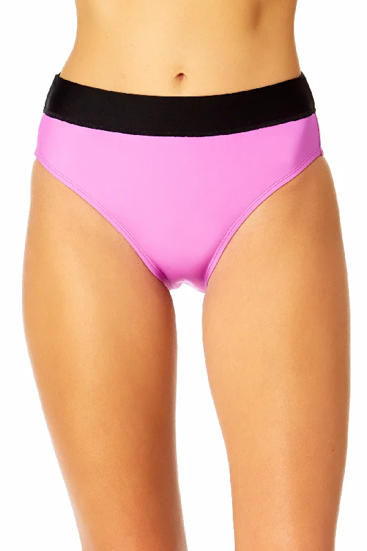 Women's Colorblock High Waist Swim Bottom