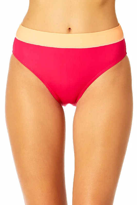 Women's Colorblock High Waist Swim Bottom