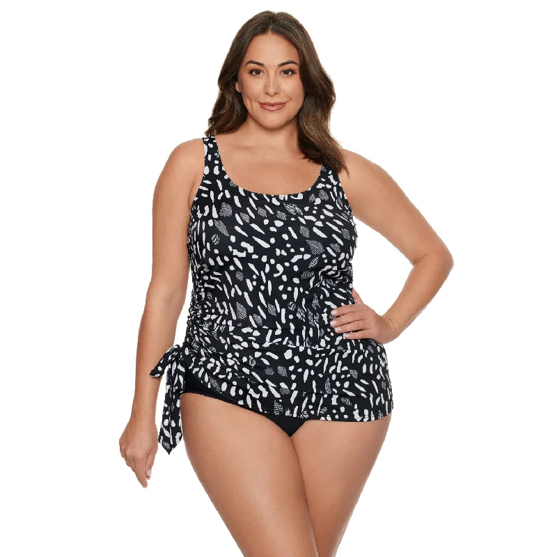 One-Piece Plus Size Swimsuit  - Jungle Dot