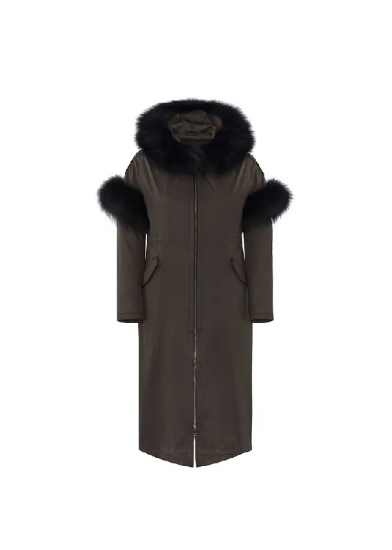 Women's Winter Long Hoodie Fur Coat