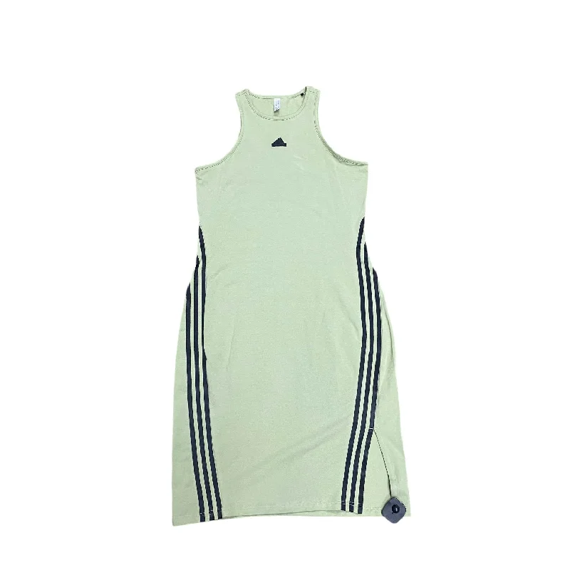 Athletic Dress By Adidas In Green, Size: M