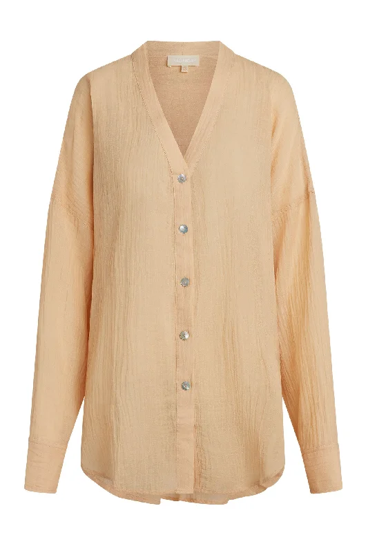 Barcelona Tunic - Raffia Crinkle Linen