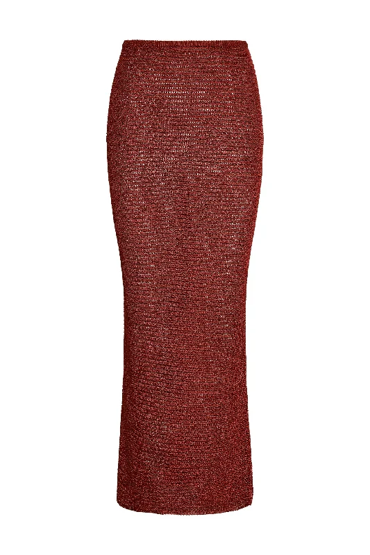 Fontelina Skirt - Burgundy Treble Knit