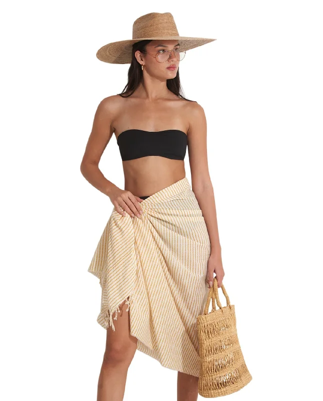 Gottex Beach Life Smile Cover Up Sarong Wrap Skirt