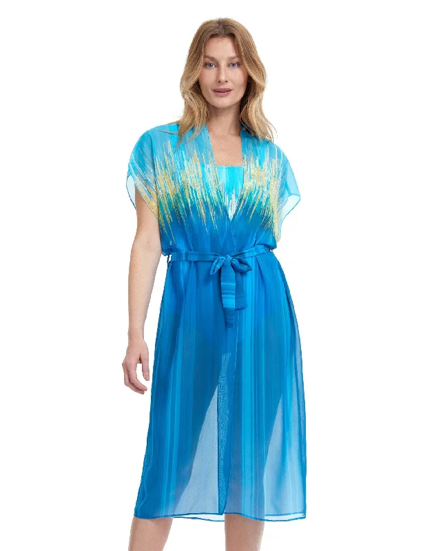 Gottex Moroccan Sky Belted Kimono Cover Up