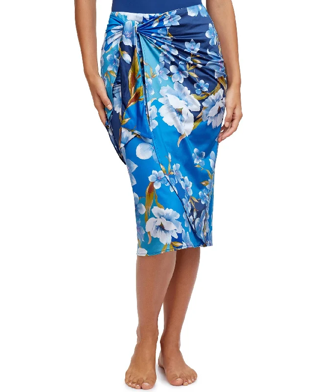 Gottex Modest Long Draped Wrap Skirt