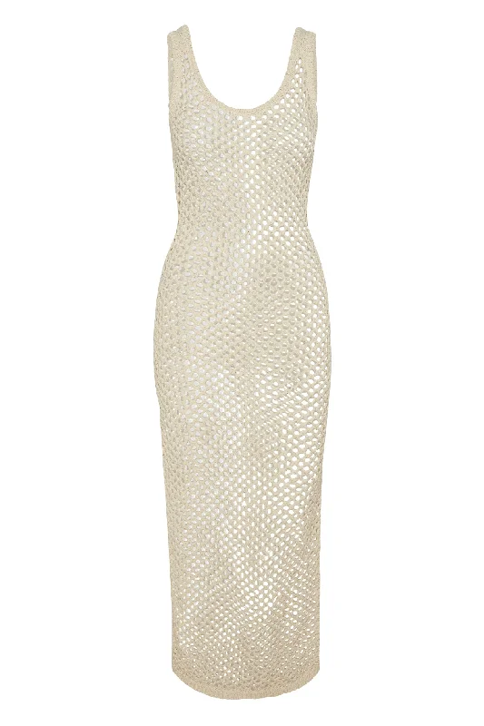 Hamptons Dress - Ivory Crochet