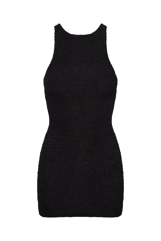 Kokomo Dress - Black Crinkle