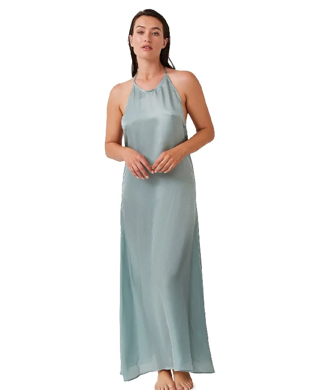 Luma High Neck Long Dress Cover Up