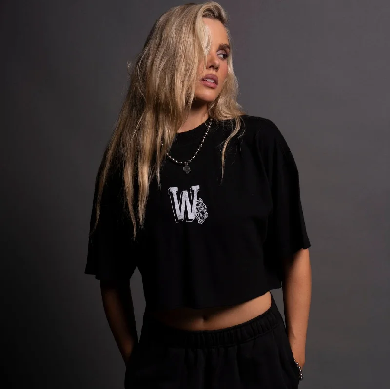 Our Stamp "Premium" Oversized (Cropped) Tee in Black