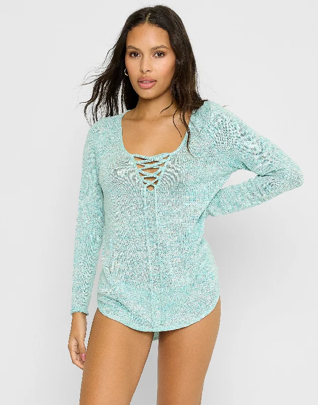 Payton Beach Sweater - Aqua