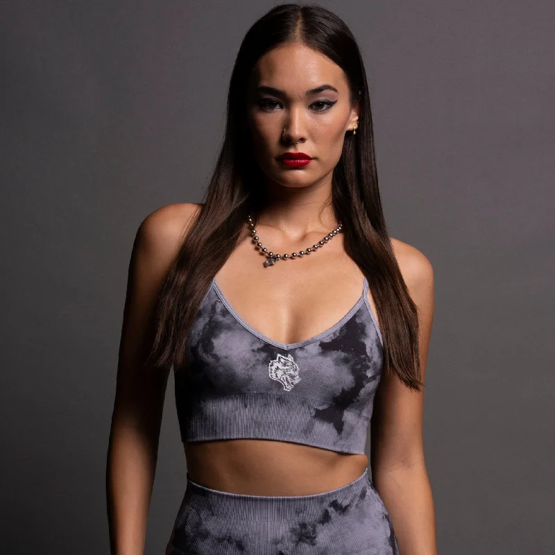 Single "Everson Seamless" Sports Bra in Nirvana Gray Starry Cloud