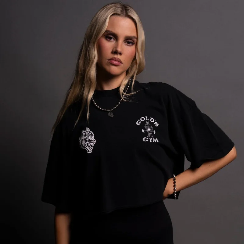 The Mecca "Premium" Oversized (Cropped) Tee in Black