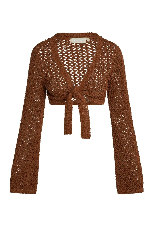 Wailea Top - Bronze Diamond Crochet