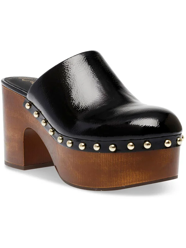 Adorre Womens Faux Leather Studded Clogs